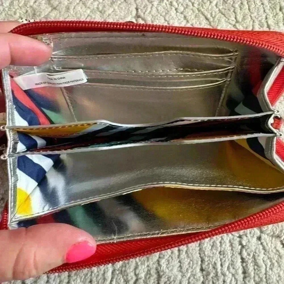 None west burnt orange zip around wallet - Picture 4 of 8